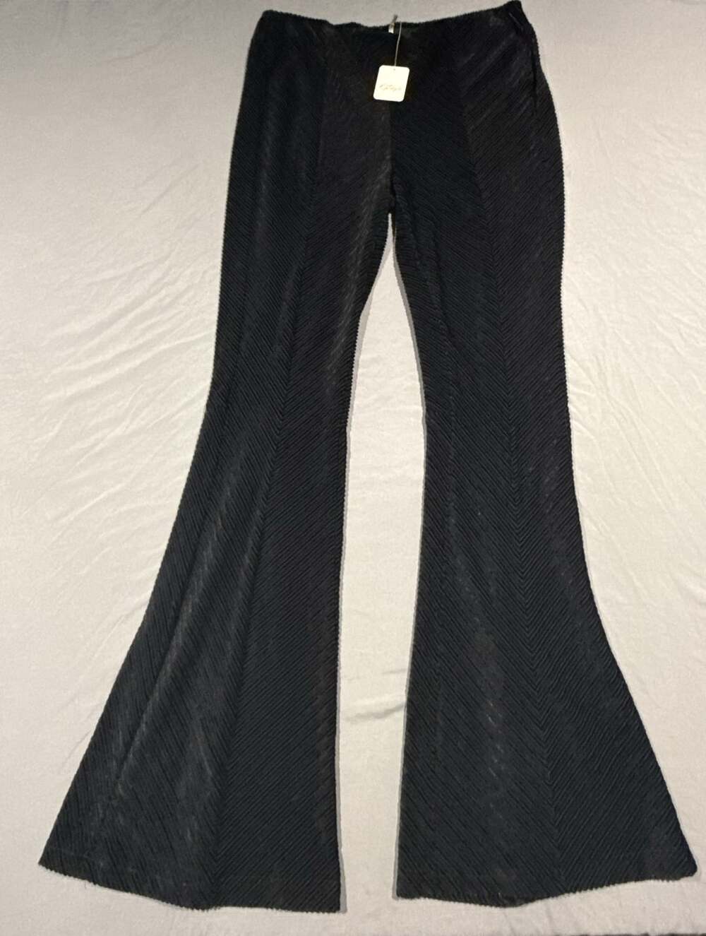 Free People Penny Pull-On Velvet Flare Pants In Black Size M New